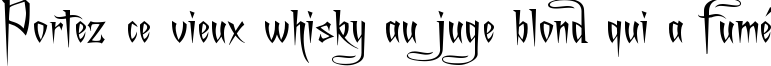 Пример написания шрифтом A Charming Font Expanded текста на французском