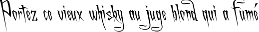 Пример написания шрифтом A Charming Font Leftleaning текста на французском