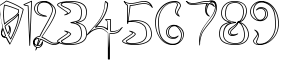 Пример написания цифр шрифтом A Charming Font Outline