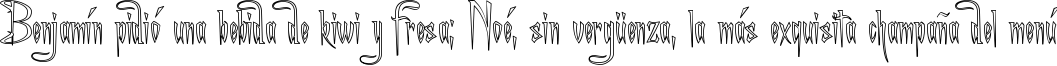 Пример написания шрифтом A Charming Font Outline текста на испанском