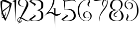 Пример написания цифр шрифтом A Charming Font