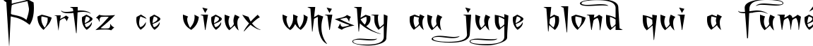 Пример написания шрифтом A Charming Font Superexpanded текста на французском