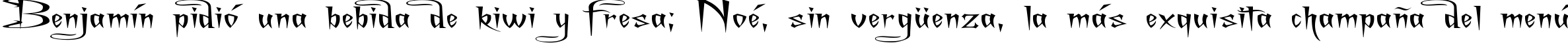 Пример написания шрифтом A Charming Font Superexpanded текста на испанском