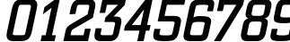 Пример написания цифр шрифтом a_CityNova Italic