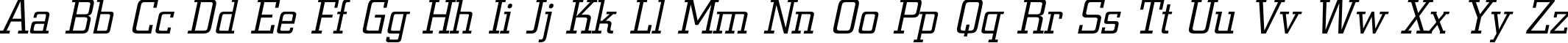 Пример написания английского алфавита шрифтом a_CityNovaLt Italic