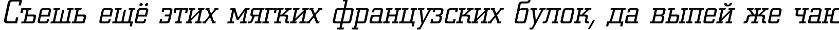 Пример написания шрифтом a_CityNovaLt Italic текста на русском