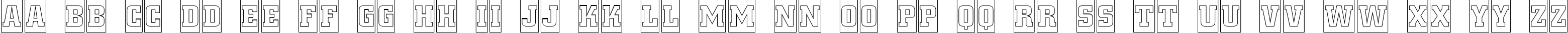 Пример написания английского алфавита шрифтом a_CityNovaTtlCmOtl