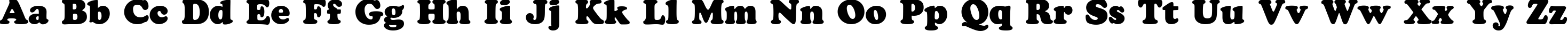 Пример написания английского алфавита шрифтом a_CooperBlack