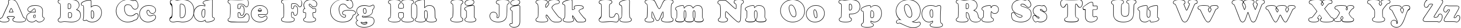 Пример написания английского алфавита шрифтом a_CooperBlackOtl