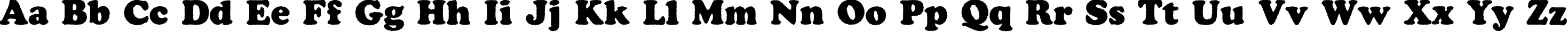 Пример написания английского алфавита шрифтом a_CooperBlackRg