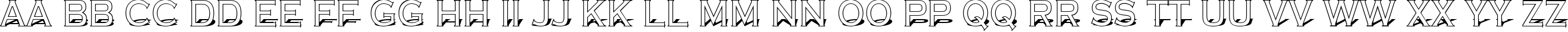 Пример написания английского алфавита шрифтом a_CopperGothTitul3D