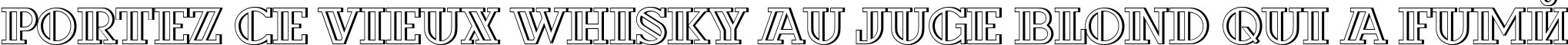 Пример написания шрифтом a_DexterOtlDecor3D текста на французском