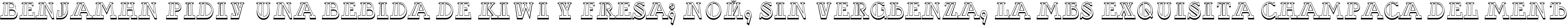 Пример написания шрифтом a_DexterOtlDecorDv3D текста на испанском