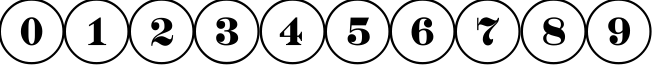 Пример написания цифр шрифтом a_DiscoSerif