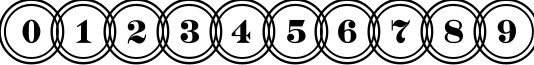Пример написания цифр шрифтом a_DiscoSerifDblOvl