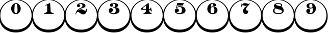 Пример написания цифр шрифтом a_DiscoSerifDn3D