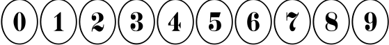 Пример написания цифр шрифтом a_DiscoSerifNr
