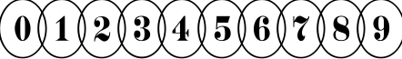 Пример написания цифр шрифтом a_DiscoSerifNrOvl