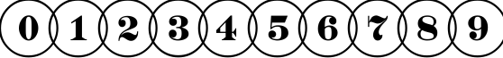 Пример написания цифр шрифтом a_DiscoSerifOvl