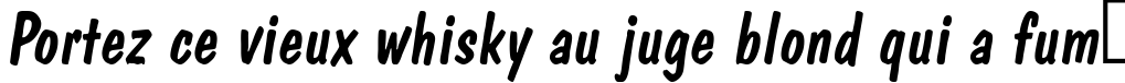 Пример написания шрифтом a_DomIno Italic текста на французском