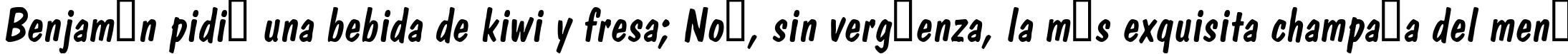 Пример написания шрифтом a_DomIno Italic текста на испанском