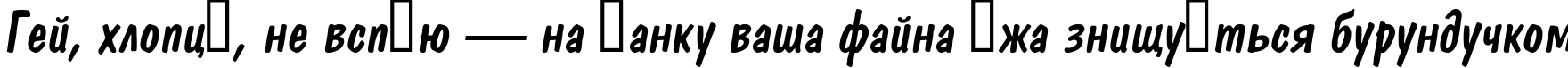 Пример написания шрифтом a_DomIno Italic текста на украинском