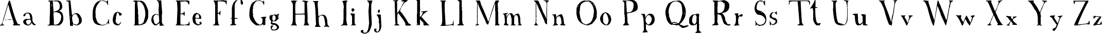 Пример написания английского алфавита шрифтом A Font with Serifs