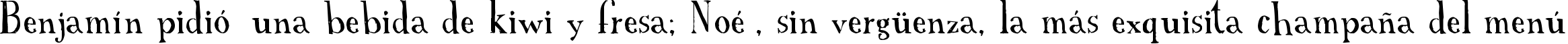 Пример написания шрифтом A Font with Serifs текста на испанском