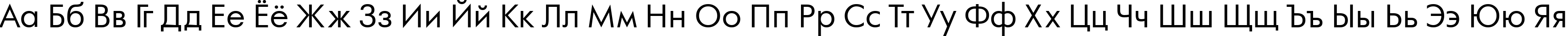 Пример написания русского алфавита шрифтом a_FuturaOrto