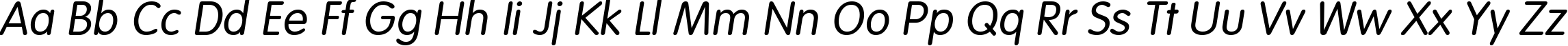 Пример написания английского алфавита шрифтом a_FuturaRound Italic