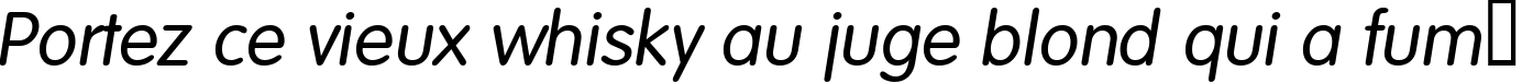 Пример написания шрифтом a_FuturaRound Italic текста на французском