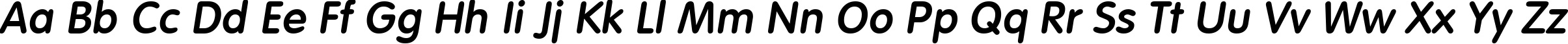 Пример написания английского алфавита шрифтом a_FuturaRoundDemi Italic