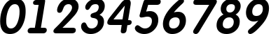 Пример написания цифр шрифтом a_FuturaRoundDemi Italic