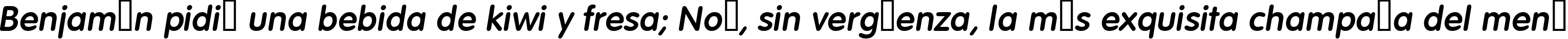 Пример написания шрифтом a_FuturaRoundDemi Italic текста на испанском