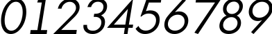Пример написания цифр шрифтом a_FuturicaBook Italic