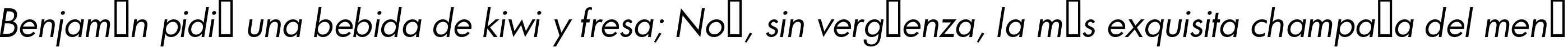 Пример написания шрифтом a_FuturicaBook Italic текста на испанском