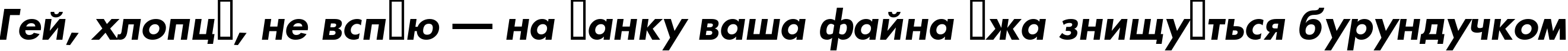 Пример написания шрифтом a_FuturicaBs BoldItalic текста на украинском