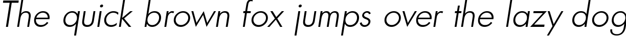 Пример написания шрифтом LightItalic текста на английском