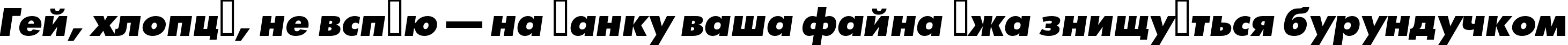 Пример написания шрифтом a_FuturicaExtraBlack Italic текста на украинском