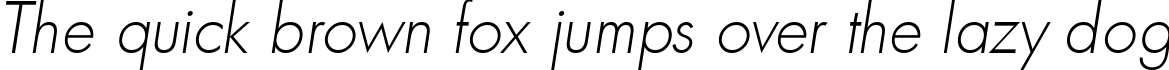 Пример написания шрифтом ThinItalic текста на английском