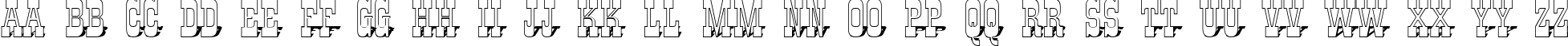 Пример написания английского алфавита шрифтом a_GildiaTitul3DSh