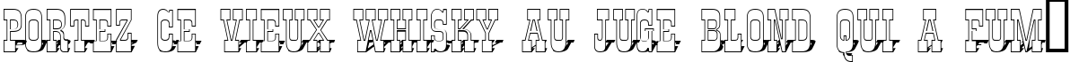 Пример написания шрифтом a_GildiaTitul3DSh текста на французском