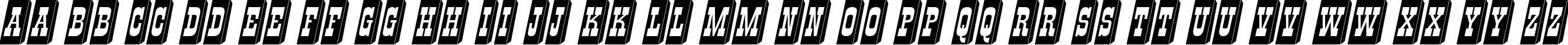 Пример написания английского алфавита шрифтом a_GildiaTiulPillar3D Italic