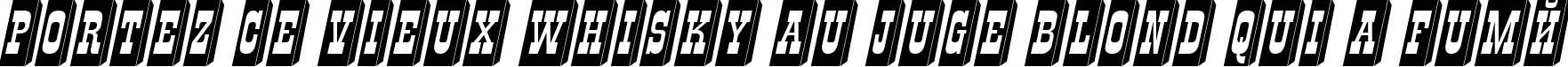 Пример написания шрифтом a_GildiaTiulPillar3D Italic текста на французском