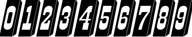 Пример написания цифр шрифтом a_GildiaTiulPillar3D Italic