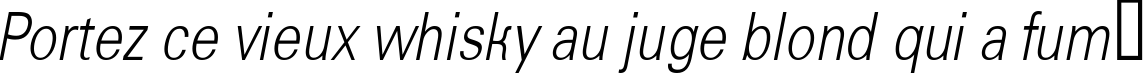Пример написания шрифтом a_GroticLtNr Italic текста на французском