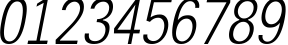 Пример написания цифр шрифтом a_GroticLtNr Italic