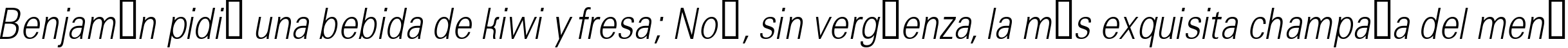 Пример написания шрифтом a_GroticLtNr Italic текста на испанском