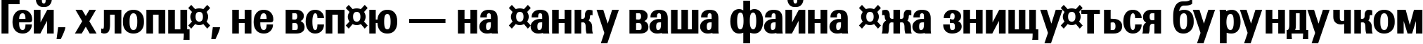 Пример написания шрифтом a_GroticNrExtraBold текста на украинском