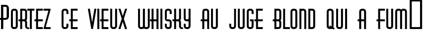 Пример написания шрифтом a_HuxleyCaps Bold текста на французском